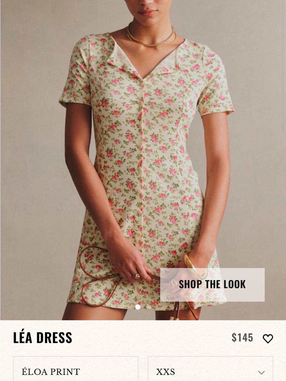 Black Léa Dress Sézane (shown in another print because they no longer sell)